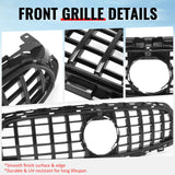 2021-2023 Benz E-Class W213 E350 E450 GT Style Gloss Black Grille ABS