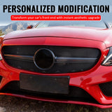 2015-2018 Benz C300 C350e C400 C450 AMG W205 C63 Style Primer + Gloss Black Grille ABS