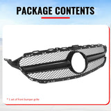 2015-2018 Benz C300 C350e C400 C450 AMG W205 C63 Style Primer + Gloss Black Grille ABS