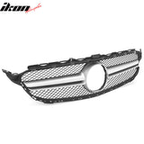 2015-2018 Benz C300 C350e C400 C450 AMG W205 C63 Style Primer Black + Silver Grille ABS