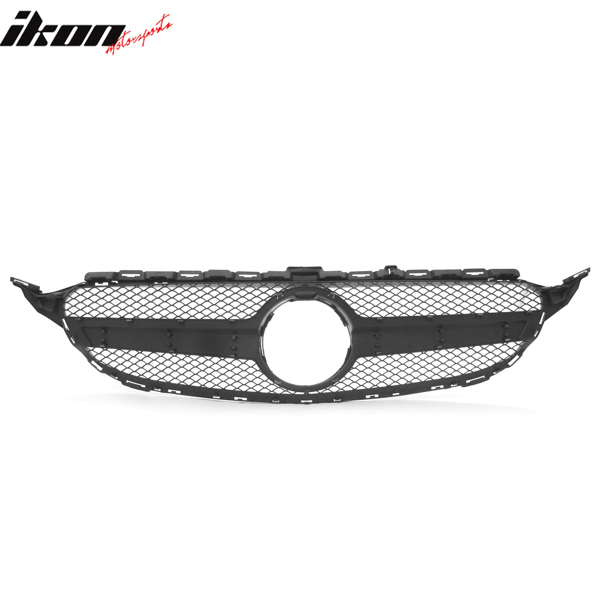 2015-2018 Benz C300 C350e C400 C450 AMG W205 C63 Style Primer Black + Silver Grille ABS