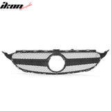 2015-2018 Benz C300 C350e C400 C450 AMG W205 C63 Style Primer Black + Silver Grille ABS