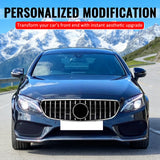 2015-2018 Benz W205 C300 C350e C400 C450 AMG GT Style Unpainted + Chrome Grille ABS