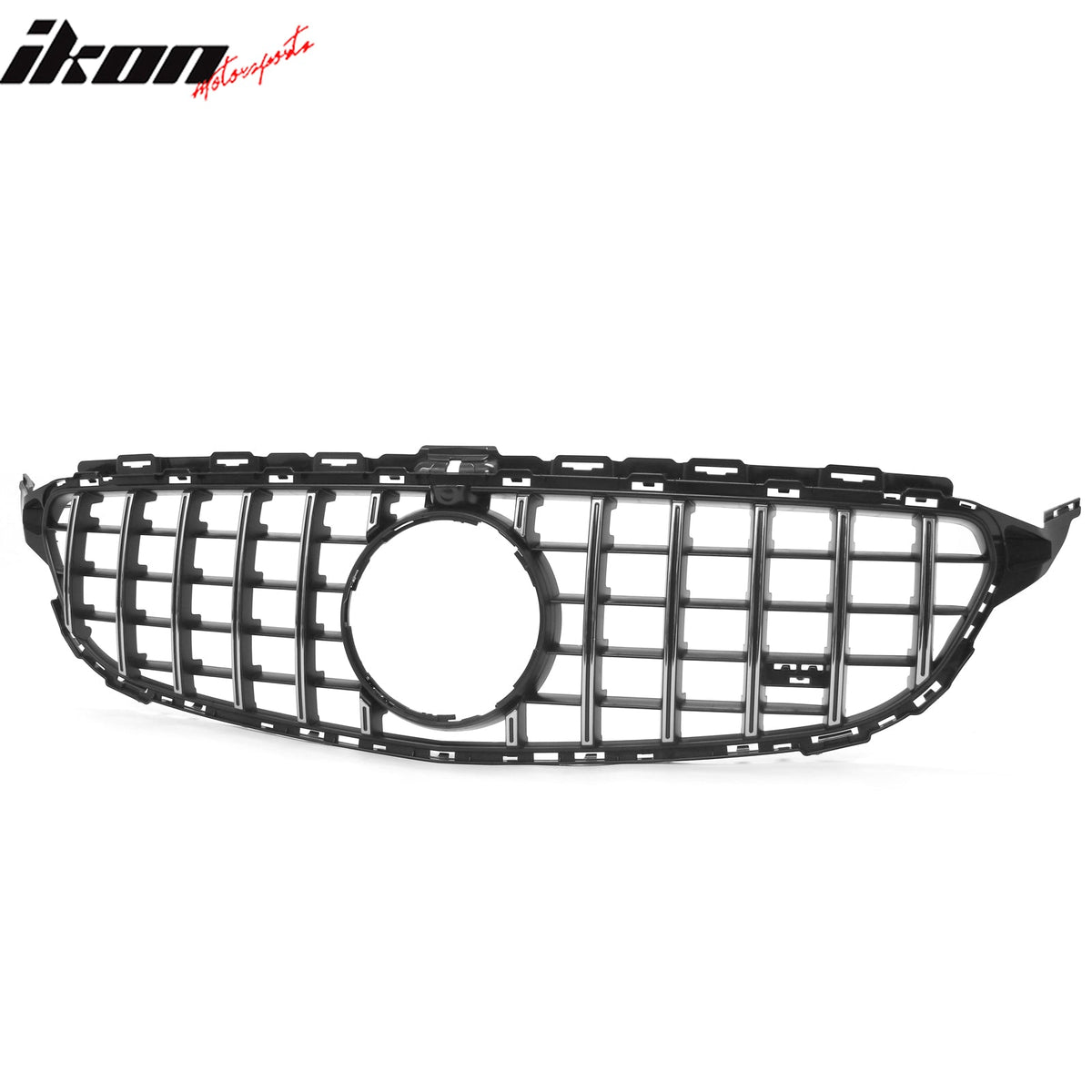 2015-2018 Benz W205 C300 C350e C400 C450 AMG GT Style Unpainted + Chrome Grille ABS