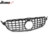 2015-2018 Benz W205 C300 C350e C400 C450 AMG GT Style Unpainted + Chrome Grille ABS