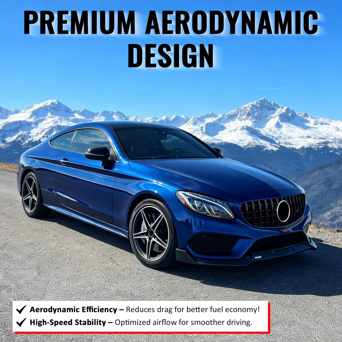 2015-2018 Benz W205 C300 C350e C400 C450 AMG GT Style Gloss Black Grille ABS