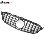 2015-2018 Benz W205 C300 C350e C400 C450 AMG GT Style Gloss Black Grille ABS