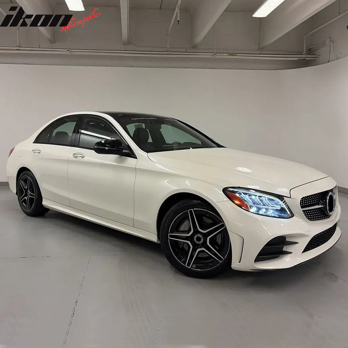 2019-2021 Benz W205 C300 C43 AMG Sedan Diamond Style Unpainted + Chrome Grille ABS