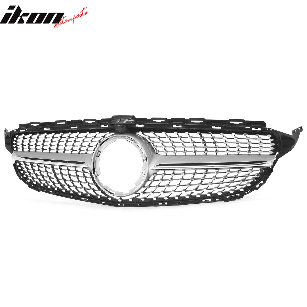 2019-2021 Benz W205 C300 C43 AMG Sedan Diamond Style Unpainted + Chrome Grille ABS