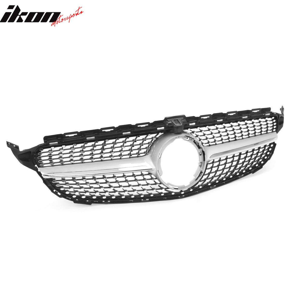 2019-2021 Benz W205 C300 C43 AMG Sedan Diamond Style Unpainted + Chrome Grille ABS
