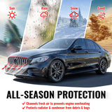 2019-2021 Benz W205 C300 C43 AMG Sedan GT Style Unpainted Black + Chrome Grille ABS