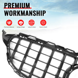 2019-2021 Benz W205 C300 C43 AMG Sedan GT Style Gloss Black Grille ABS