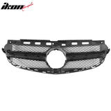 2014-2016 Mercedes-Benz E-Class W212 Sedan & S212 Wagon Front Bumper Hood Upper Mesh Grille Replacement W/Gloss Black Bar E63 Style ABS