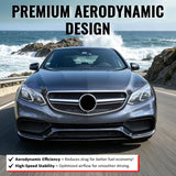 2014-2016 Mercedes-Benz E-Class W212 Sedan & S212 Wagon Front Bumper Hood Upper Mesh Grille Replacement W/Silver Bar E63 Style ABS