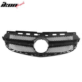 2014-2016 Mercedes-Benz E-Class W212 Sedan & S212 Wagon Front Bumper Hood Upper Mesh Grille Replacement W/Silver Bar E63 Style ABS