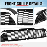 2008-2015 Mini Cooper S& JCW R55 R56 R57 R58 R59 JCW Style Front Bumper Upper Grille w/ Frame Carbon Fiber Print ABS