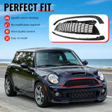 2008-2015 Mini Cooper S& JCW R55 R56 R57 R58 R59 JCW Style Front Bumper Upper Grille w/ Frame Gloss Black ABS