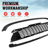 2008-2015 Mini Cooper S& JCW R55 R56 R57 R58 R59 JCW Style Front Bumper Upper Grille w/ Frame Gloss Black ABS