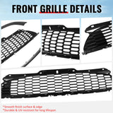 2008-2015 Mini Cooper S& JCW R55 R56 R57 R58 R59 JCW Style Front Bumper Upper Grille w/ Frame Gloss Black ABS