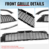 2008-2015 Mini Cooper S& JCW R55 R56 R57 R58 R59 JCW Style Front Upper Grille Matte Black Grille Gloss Black Frame ABS