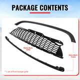 2008-2015 Mini Cooper S& JCW R55 R56 R57 R58 R59 JCW Style Front Upper Grille Matte Black Grille Gloss Black Frame ABS