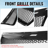 2009-2013 Subaru Forester Honeycomb Style Front Bumper Upper Grille Replacement Gloss Black ABS