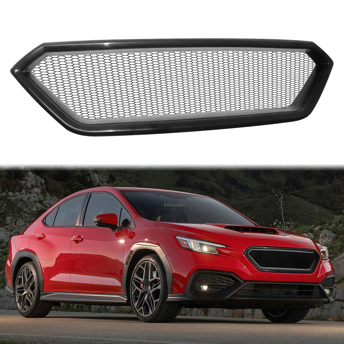 2022-2026 Subaru WRX Front Bumper Upper Grille Mesh Grill Unpainted