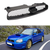 2004-2005 Subaru Impreza STI Style Front Bumper Grille Gloss Black ABS
