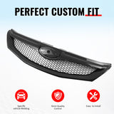 2008-2010 Subaru Impreza WRX & WRX STI Hatchback Honeycomb Style Front Bumper Upper Grille Carbon Fiber Print ABS