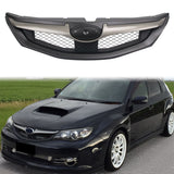 2008-2010 Subaru Impreza WRX OE Style Grille Matte Black W/ Silver ABS
