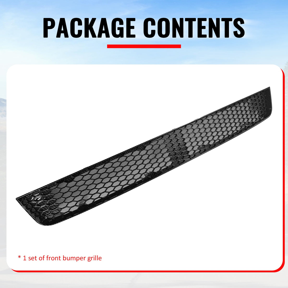 2011-2014 Subaru Impreza WRX & WRX STI Honeycomb Style Front Bumper Lower Grille Insect Prevention Carbon Fiber Print PP