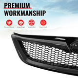 2011-2014 Subaru Impreza WRX & WRX STI Honeycomb Style Front Bumper Upper Grille Replacement Gloss Black ABS