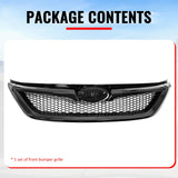 2011-2014 Subaru Impreza WRX & WRX STI Honeycomb Style Front Bumper Upper Grille Replacement Gloss Black ABS