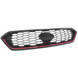 2018-2021 Subaru WRX Gloss Black W/ Red JDM Front Bumper Grille ABS