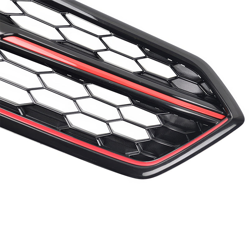 2018-2021 Subaru WRX STI Style Gloss Black W/Red Trim Front Grille ABS