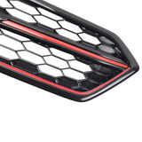 2018-2021 Subaru WRX STI Style Gloss Black W/Red Trim Front Grille ABS