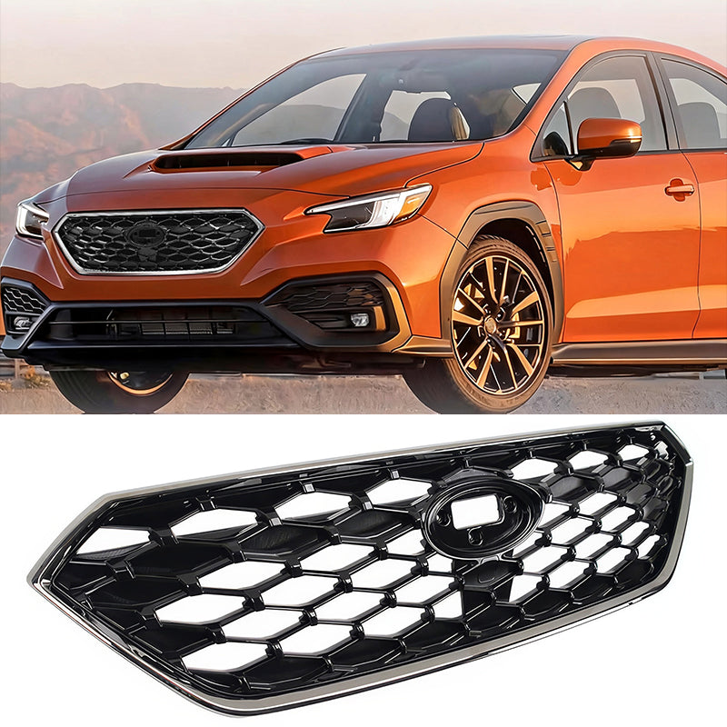 2022-2025 Subaru WRX JDM1 Style Gloss Black Chrome Frame Front Grille