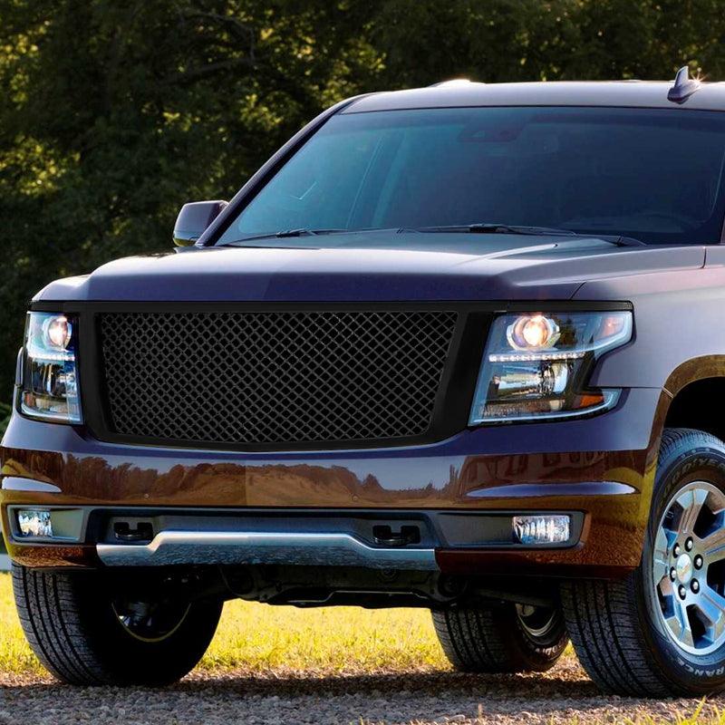 Spec-D Grill Chevy Tahoe (2014-2015) Mesh Gloss Black