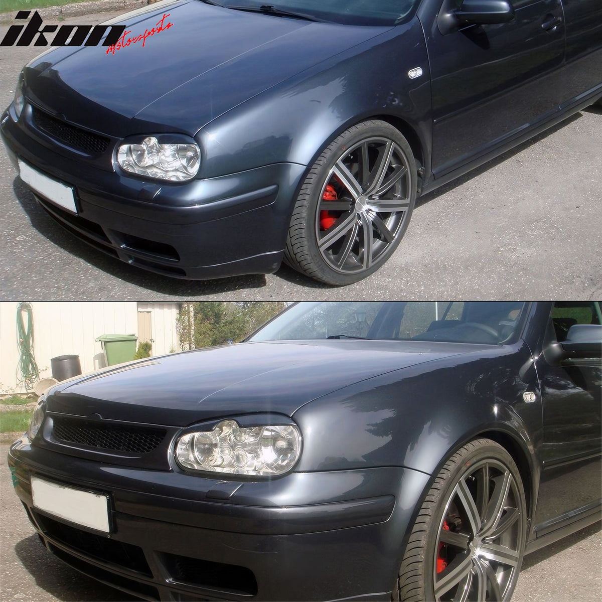 1999-2006 Volkswagen Golf/GTI/R32 MK4 Front Upper Grille Mesh Style Black Replacement Front Bumper Hood Grill
