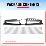 2010-2014 Volkswagen Golf Hatchback MK6 A6/2011-2014 Jetta Wagon Front Upper Grille Mugen Style Black Replacement Front Bumper Hood Grill