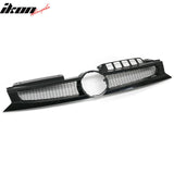 2010-2014 Volkswagen Golf Hatchback MK6 A6/2011-2014 Jetta Wagon Front Upper Grille Mugen Style Black Replacement Front Bumper Hood Grill