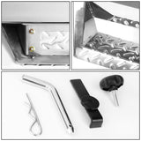 2 Inch Receiver Hitch Step with 3.25 Inch Square Chrome Platform