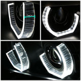 96-03 BMW 5 Series 3D Crystal Halo Projector LED Headlights Black