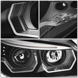 04-07 BMW 525I 530I 545I 550I 3D Halo Projector LED Headlights Black