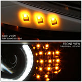 2006-2012 BMW 3-Series 3D Crystal Halo Projector LED Headlights Black