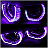 06-08 BMW 3-Series Crystal Halo Projector LED Headlights Black