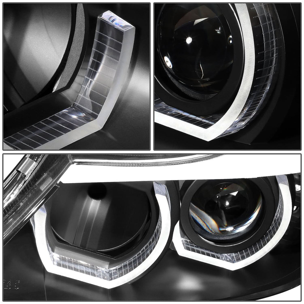 06-12 BMW 3-Series E90 3D Crystal Halo Projector Sequential Headlights