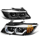 06-12 BMW 3-Series E90 3D Crystal Halo Projector Headlights