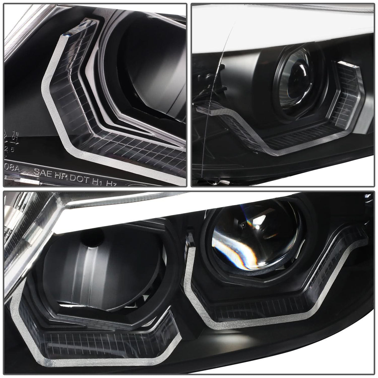 06-12 BMW 3-Series E90 3D Crystal Halo Projector Headlights