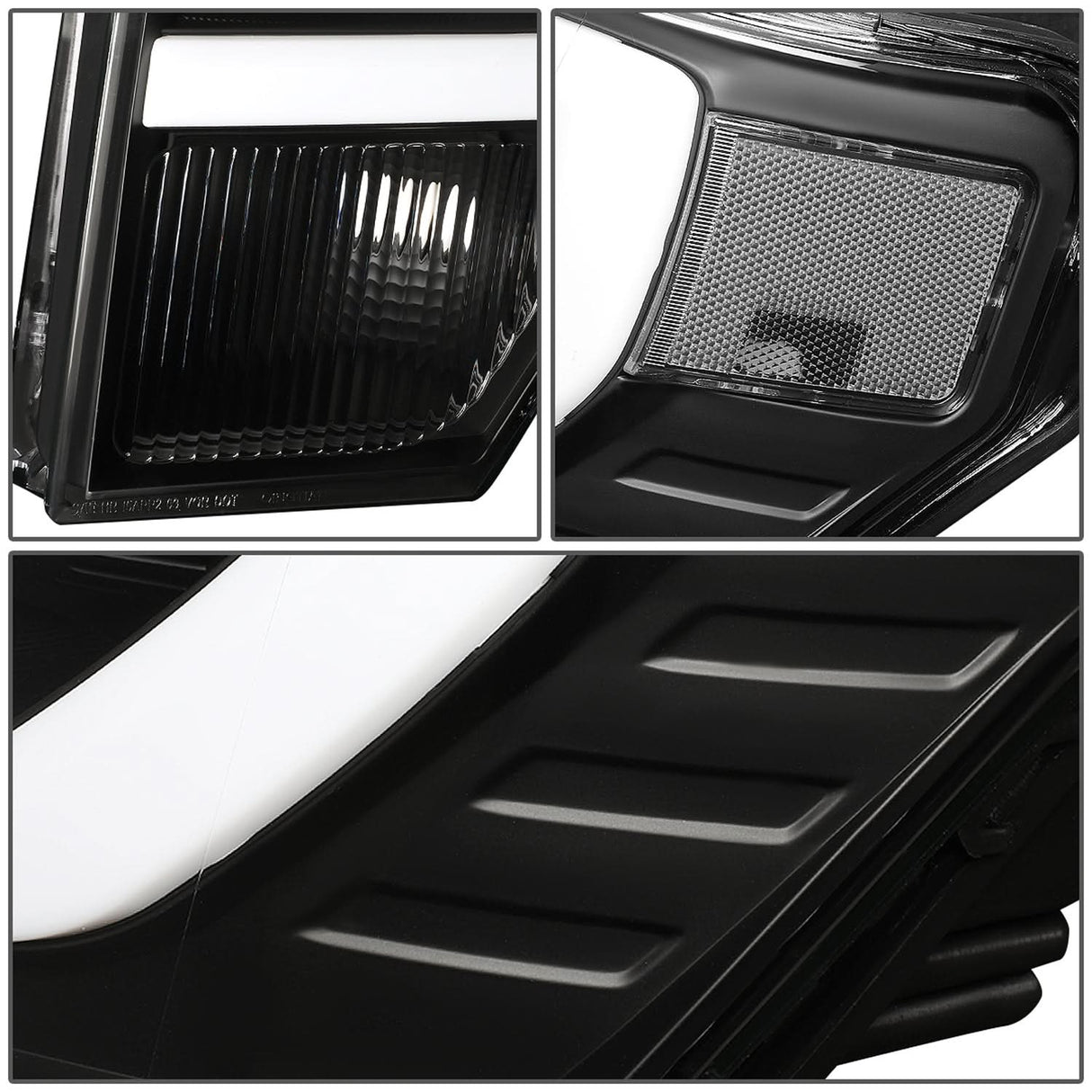 09-14 Ford F-150 3D LED Projector Headlights Black Housing